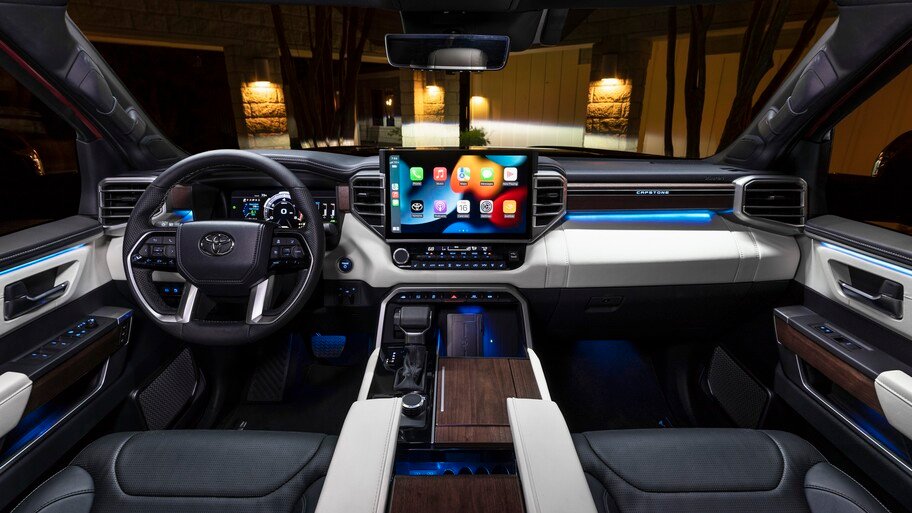 Interior de la camioneta